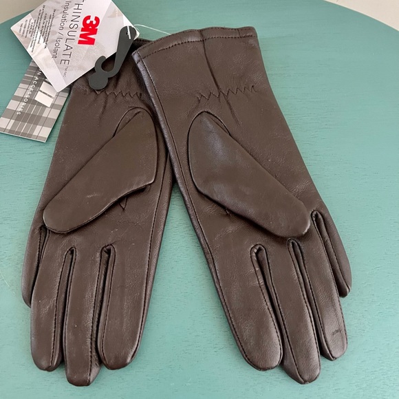 New real leather brown gloves size S - Picture 7 of 9